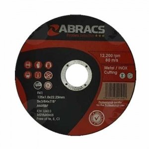 Abracs 125 x 1.0 x 22 mm doorslijpschijf inox/metaal