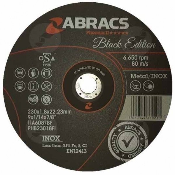 Abracs 230 x 1.8 x 22 mm doorslijpschijf inox/metaal