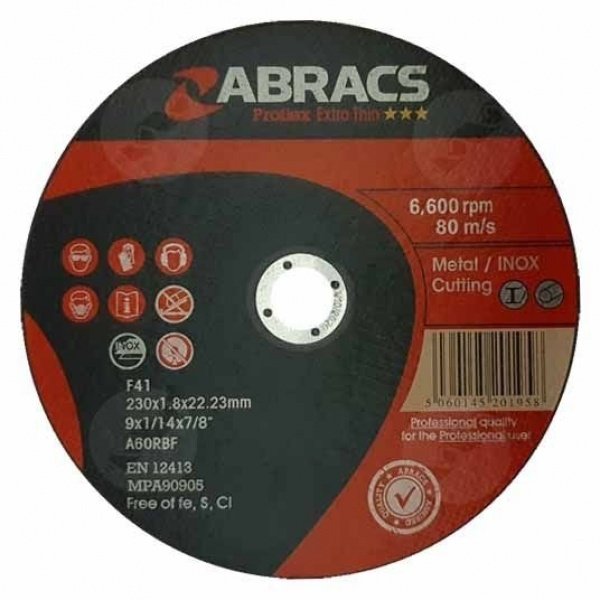 Abracs 230 x 1.8x 22 mm doorslijpschijf inox/metaal