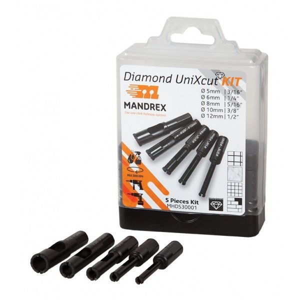 Mandrex 5-delige diamant Tegelboor Set Ø5