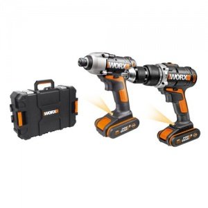 Worx schroef-en klopboormachine + slagschroevendraaier set WX921.1