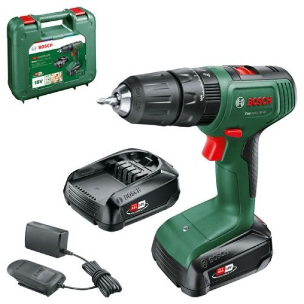 Bosch accuboormachine met klopfunctie EasyImpact-40 18V (2 accu’s)